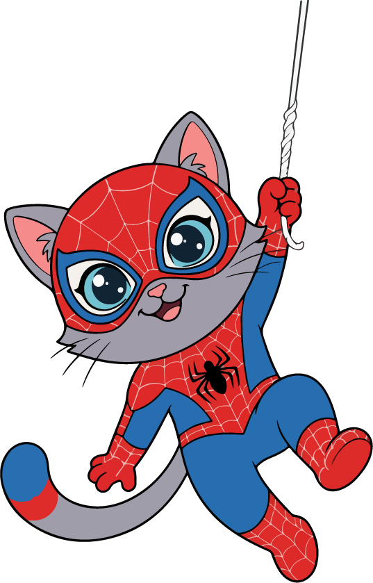 Spidermew hanging from a web